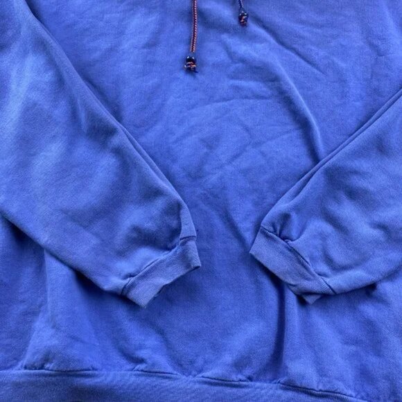 Vintage Foot Locker Sweater One Size Fits Up to Men Large Blue Orange Hoodie 80s - Picture 5 of 9